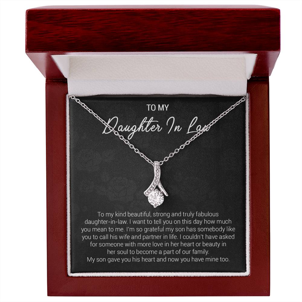To My Daughter-In-Law Necklace, Gift For Daughter In Law, Daughter In Law Gift