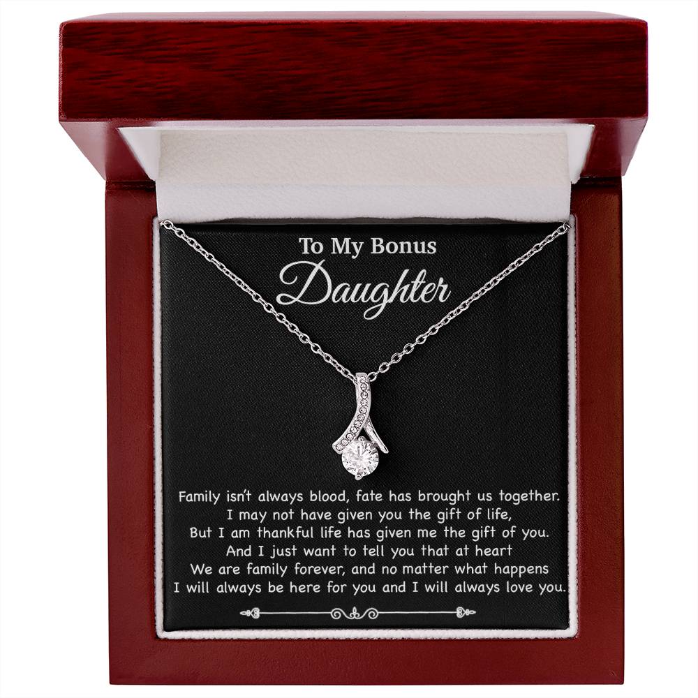 To My Bonus Daughter Necklace, Gift for Bonus Daughter, Step Daughter Birthday