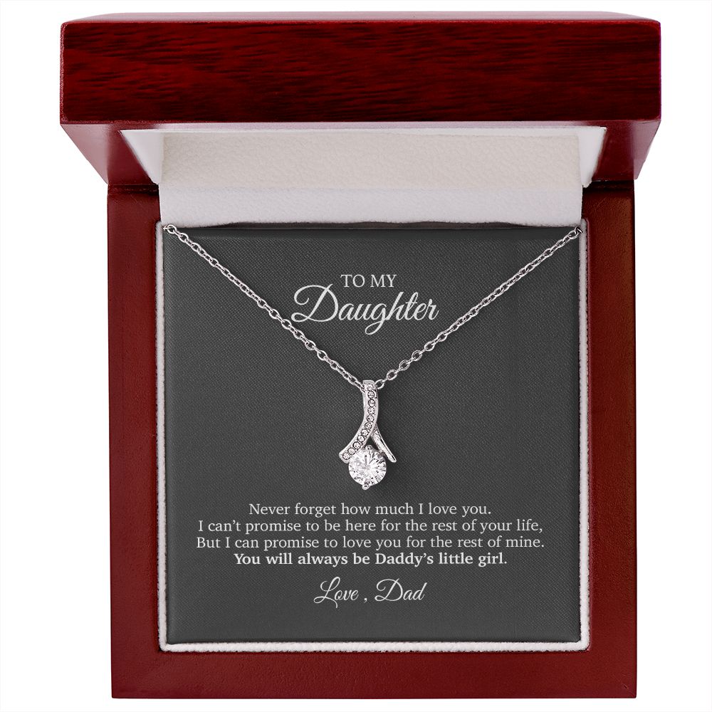To My Daughter Heart Pendant Necklace - Daddy's Little Girl