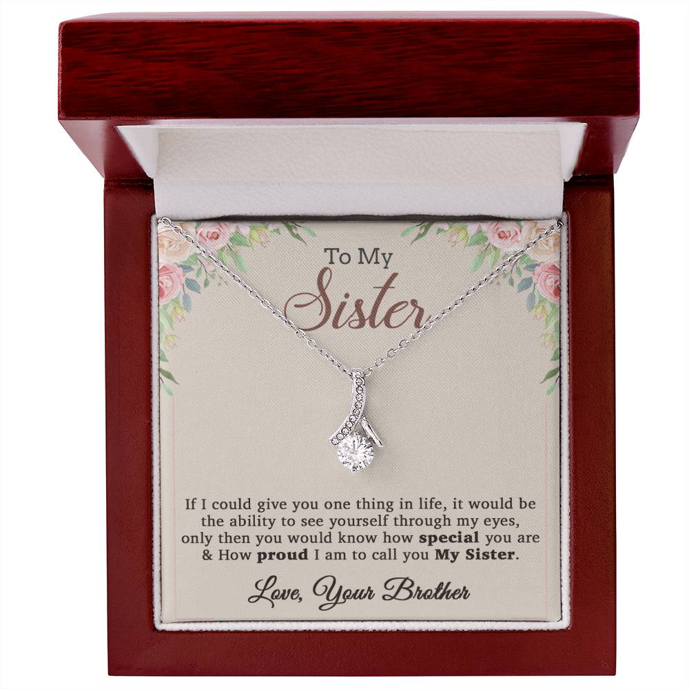 To My Sister Necklace, Brother to Sister, Birthday gift For Sister from Brother 7_12