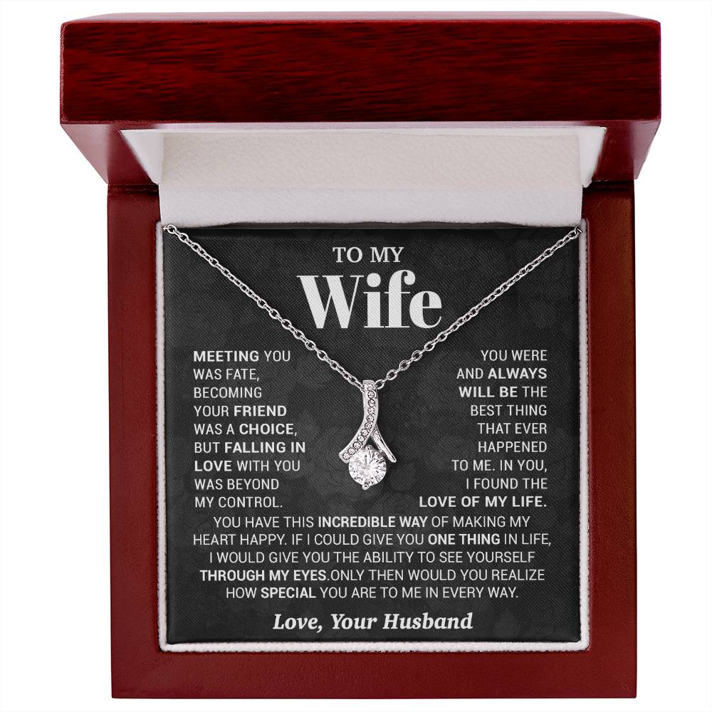 To My Wife Necklace, Meeting You Was Fate Love, Your Husband, Best Necklace