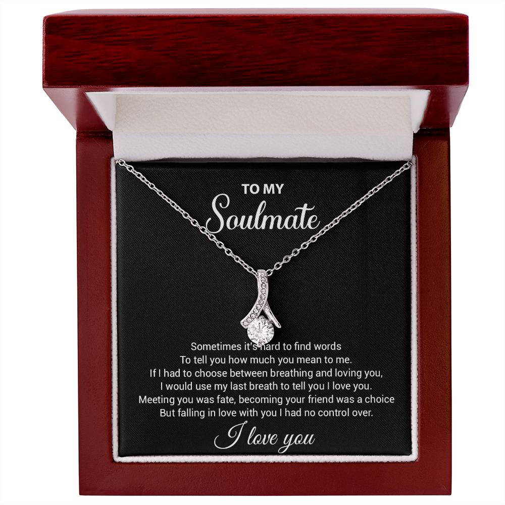 To My Soulmate Necklace, Valentine Gift For Her, Gift For Soulmate, Gift For Her