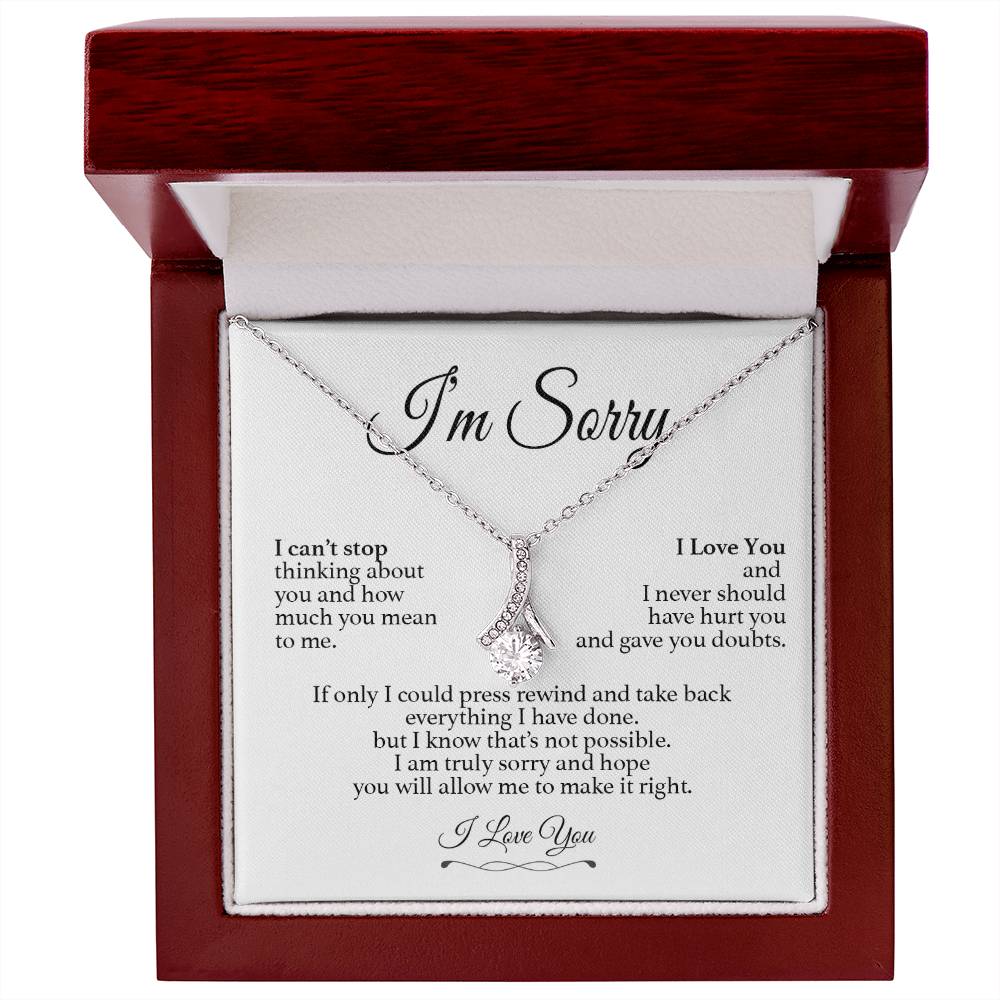 I'm Sorry Necklace, Apology Gift For Her, Forgiveness Gift, I'm Sorry Gift