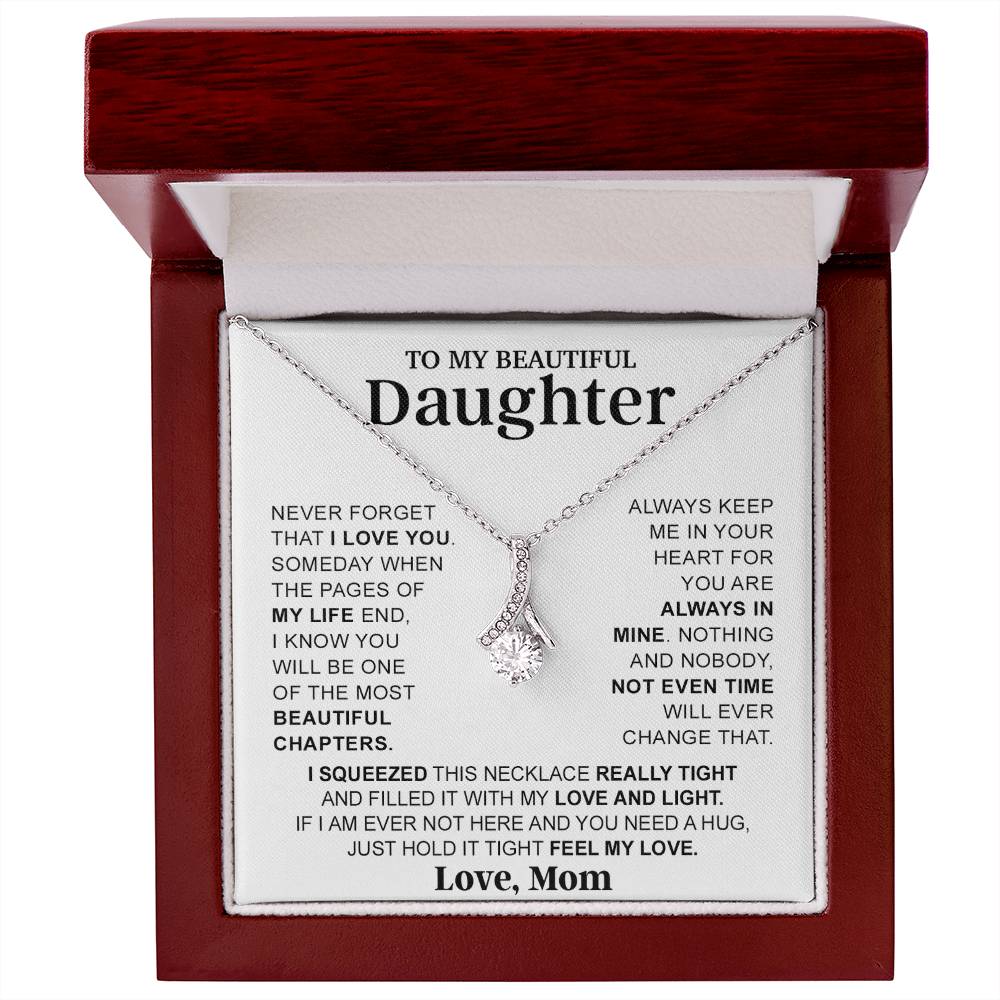 To My Daughter Necklace, Gift From Mom For Daughter, Gift Birthday, Christmas