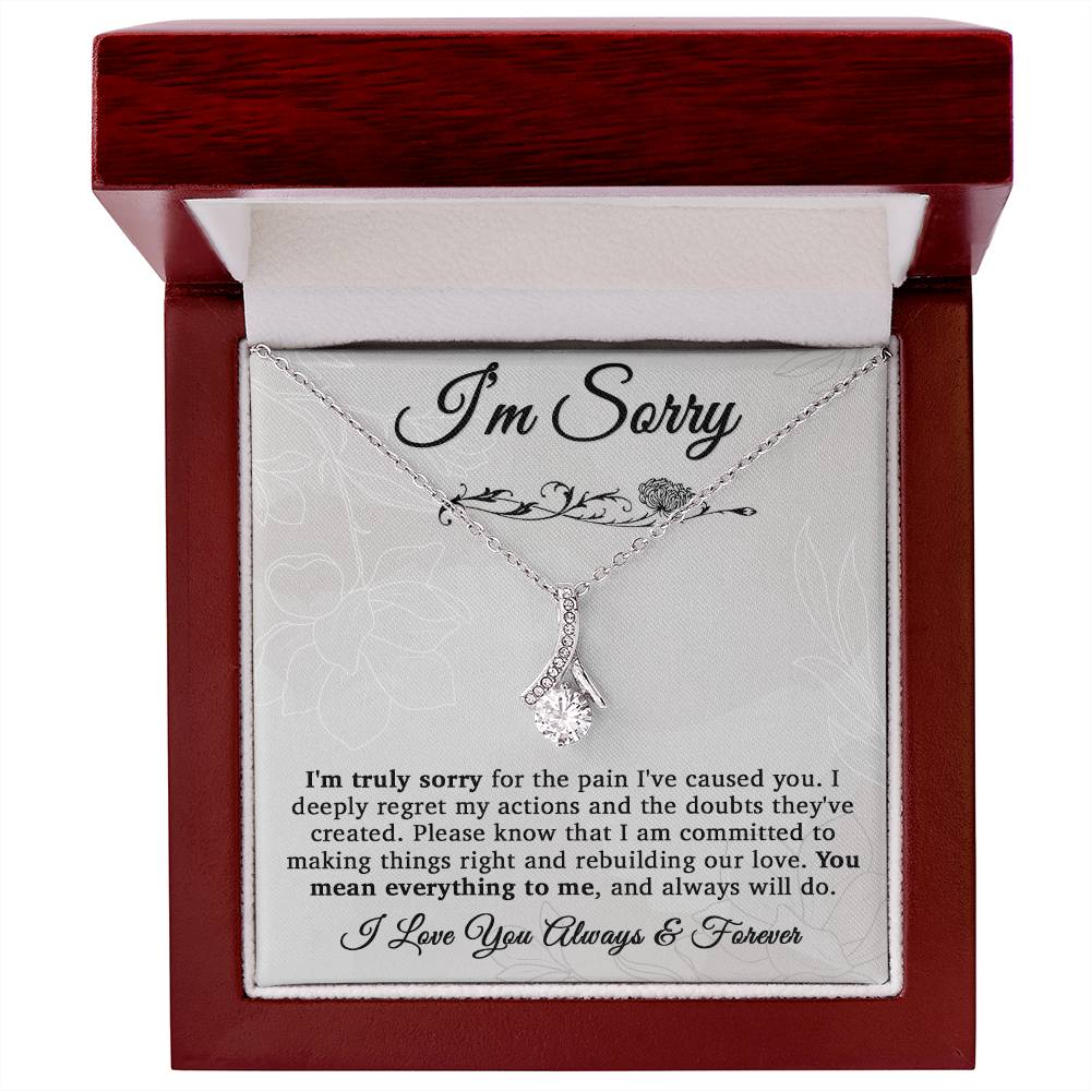 I'm Sorry Necklace Gifts, Apology Gifts For Her, Forgiveness Gift, Wife Gift