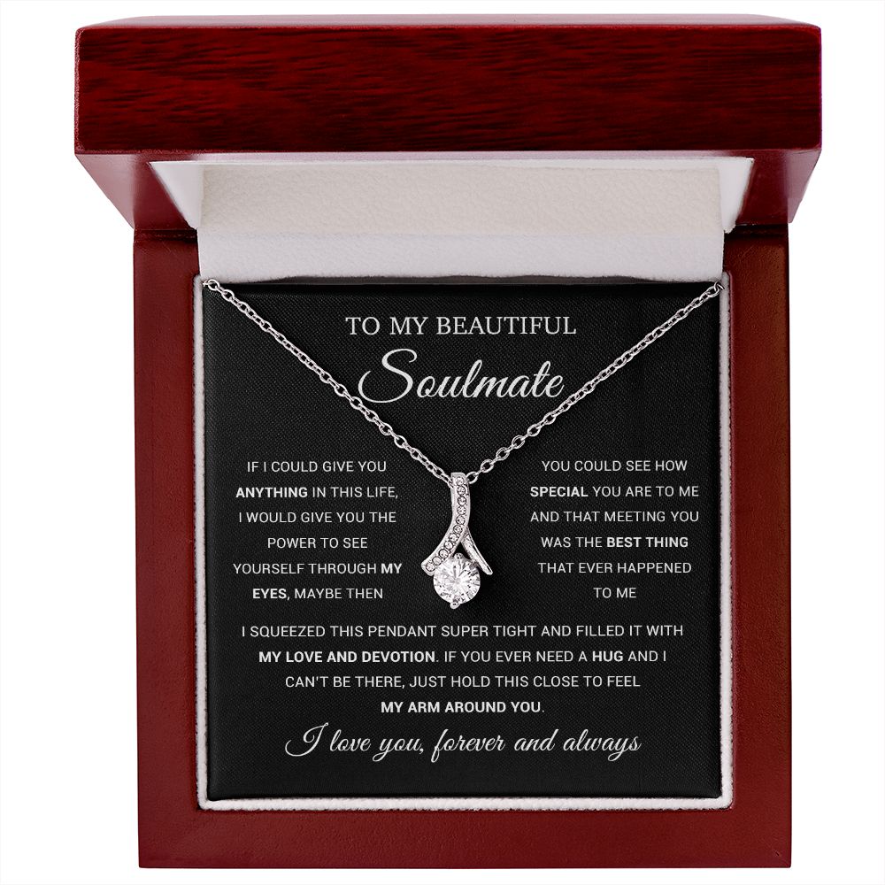 To My Beautiful Soulmate Necklace, Gift for Wife, Girlfriend, Anniversary Gift