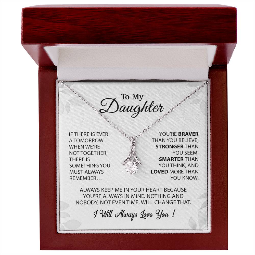 To My Daughter Necklace, Pendant Gift from Dad, Daughter Birthday Christmas Gift