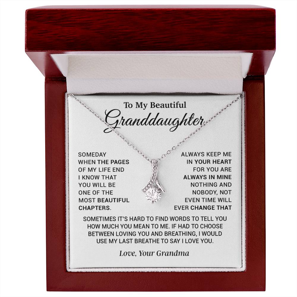 To My Granddaughter Necklace, Xmas Birthday Gift For Granddaughter from Grandma