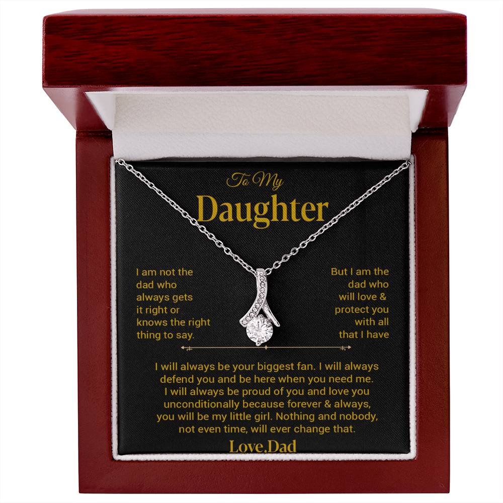 To My Daughter Necklace, Gift for Daughter from Dad, Father Daughter Necklace 21_11_Gold