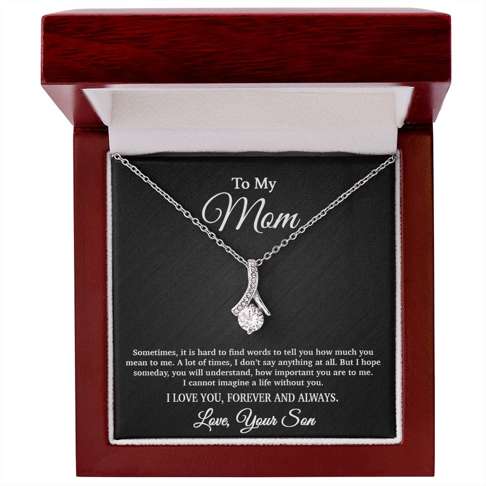 To My Mom Necklace, Gift From Son For Birthday, Mother's Day Gift