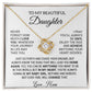 To My Beautiful Daughter Necklace, Daughter Gift from Mom, Birthday, Graduation