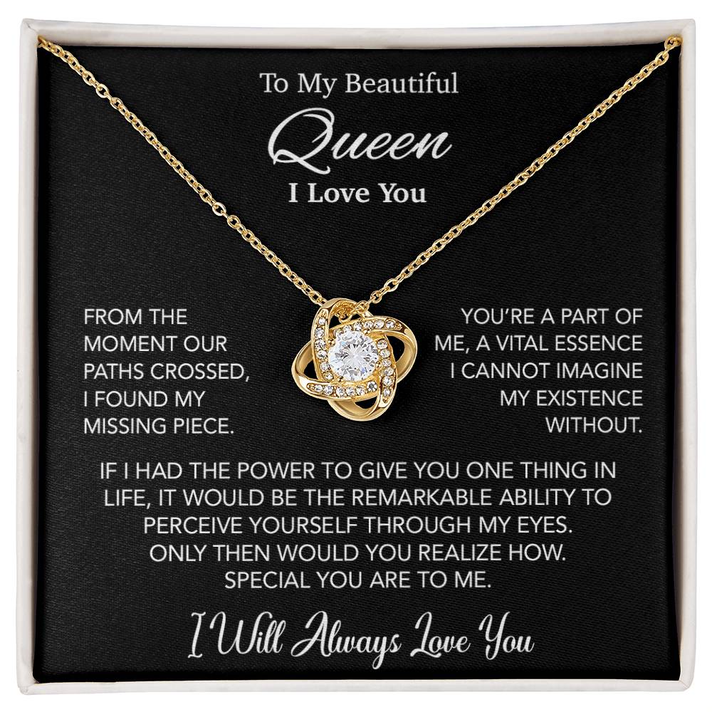 To My Queen Necklace, Anniversary Gift For Wife, Girlfriend Necklace, Birthday Gift For Wife