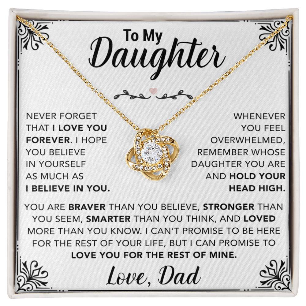 To My Daughter Necklace, Gift for Daughter from Dad, Father Daughter Necklace 30_11