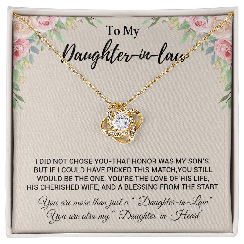 To My Daughter-In-Law Necklace, Gift For Daughter In Law, Daughter In Law Gift