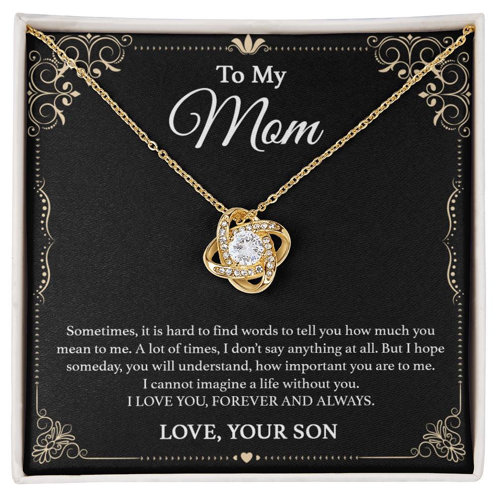 To My Mom Necklace, Gift From Son For Birthday, Mother's Day Gift