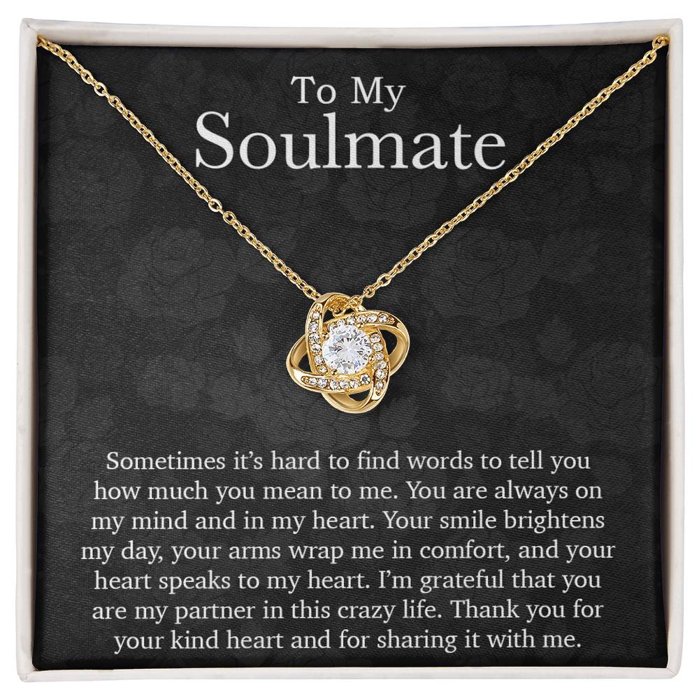 To My Soulmate Necklace, Gift for My Soulmate, Birthday Gift for Her