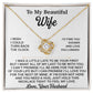 To My Beautiful Wife Necklace, Gift From Husband, Anniversary Gifts For Wife