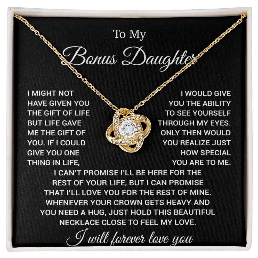 To My Bonus Daughter Necklace, Gift for Bonus Daughter, Step Daughter Birthday