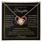 To My Daughter Necklace, Daughter Gift from Dad, Mom, Daughter Birthday Gift
