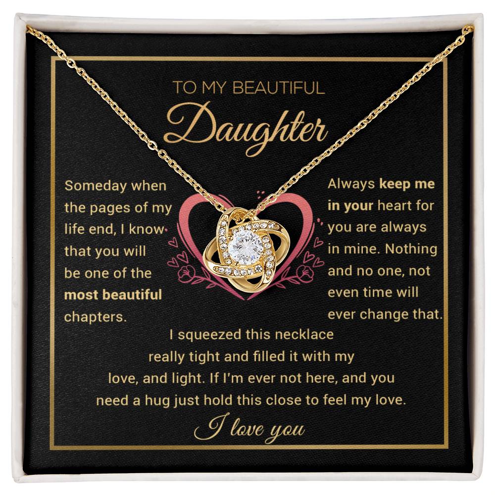 To My Daughter Necklace, Daughter Gift from Dad, Mom, Daughter Birthday Gift