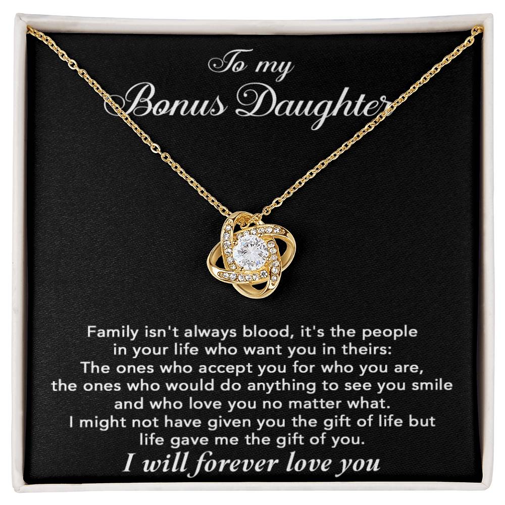 To My Bonus Daughter Necklace, Gift for Bonus Daughter, Step Daughter Birthday