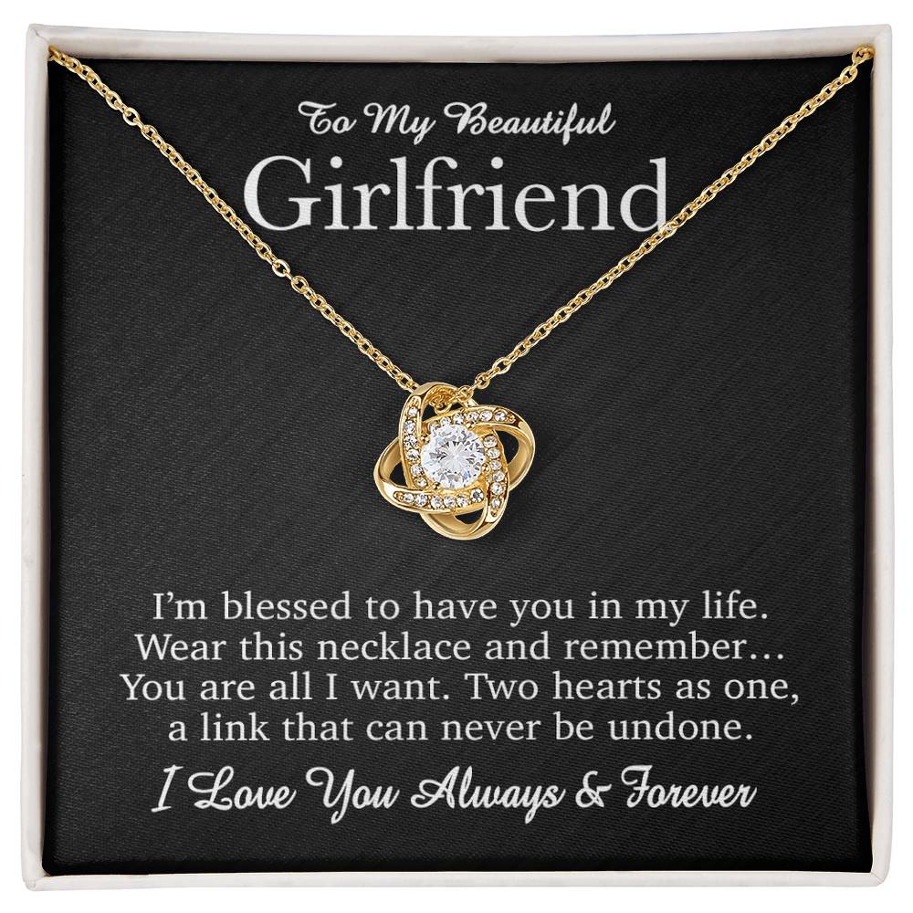 To My Girlfriend Necklace, Valentines Day Gift, Girlfriend Gifts, Girlfriend