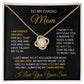 To My Caring Mom Necklace, Gift for Mom from Son, Mother's Day Gift