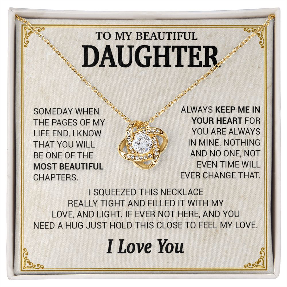 To My Daughter Necklace, Daughter Gift from Dad, Mom, Daughter Birthday Gift