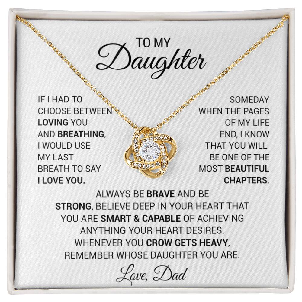 To My Daughter Necklace, Birthday Gifts For Daughter, Father Daughter Necklace