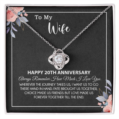 20th Anniversary Gift For Wife Necklace, 20 Year Anniversary, 20th Wedding Gift