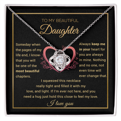 To My Daughter Necklace, Daughter Gift from Dad, Mom, Daughter Birthday Gift