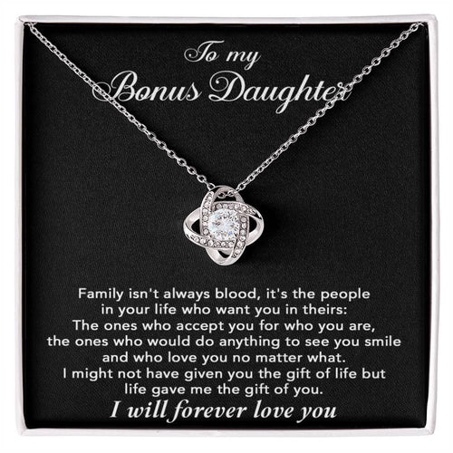 To My Bonus Daughter Necklace, Gift for Bonus Daughter, Step Daughter Birthday