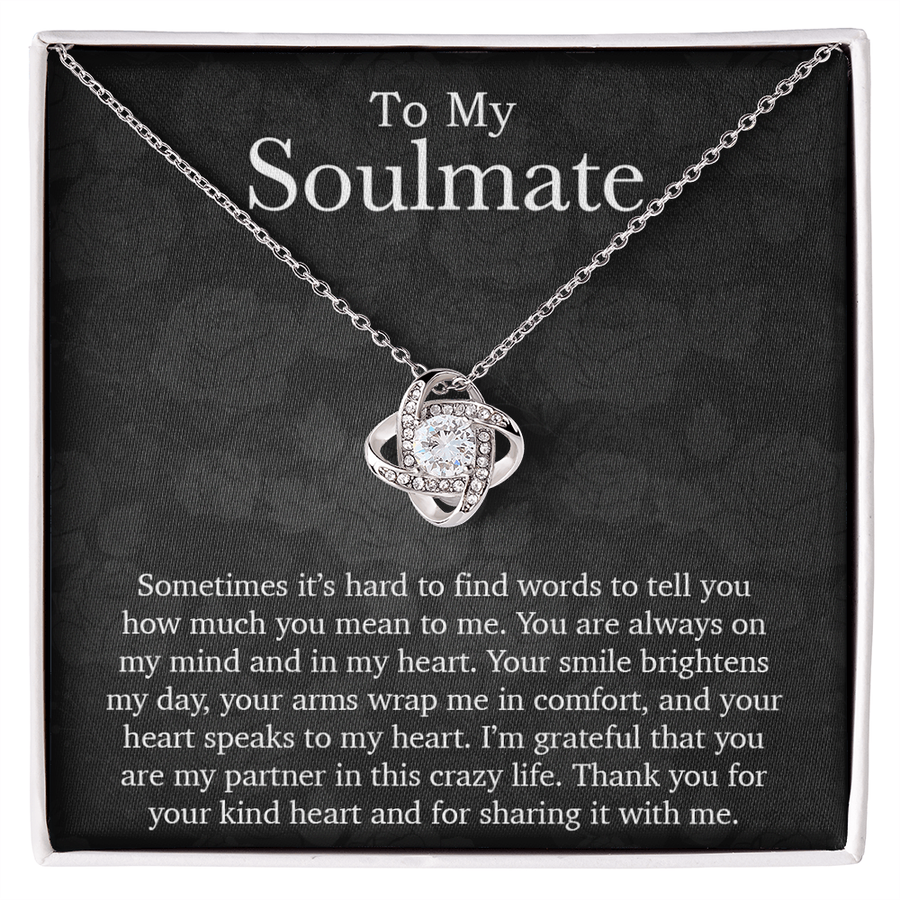 To My Soulmate Necklace, Gift for My Soulmate, Birthday Gift for Her