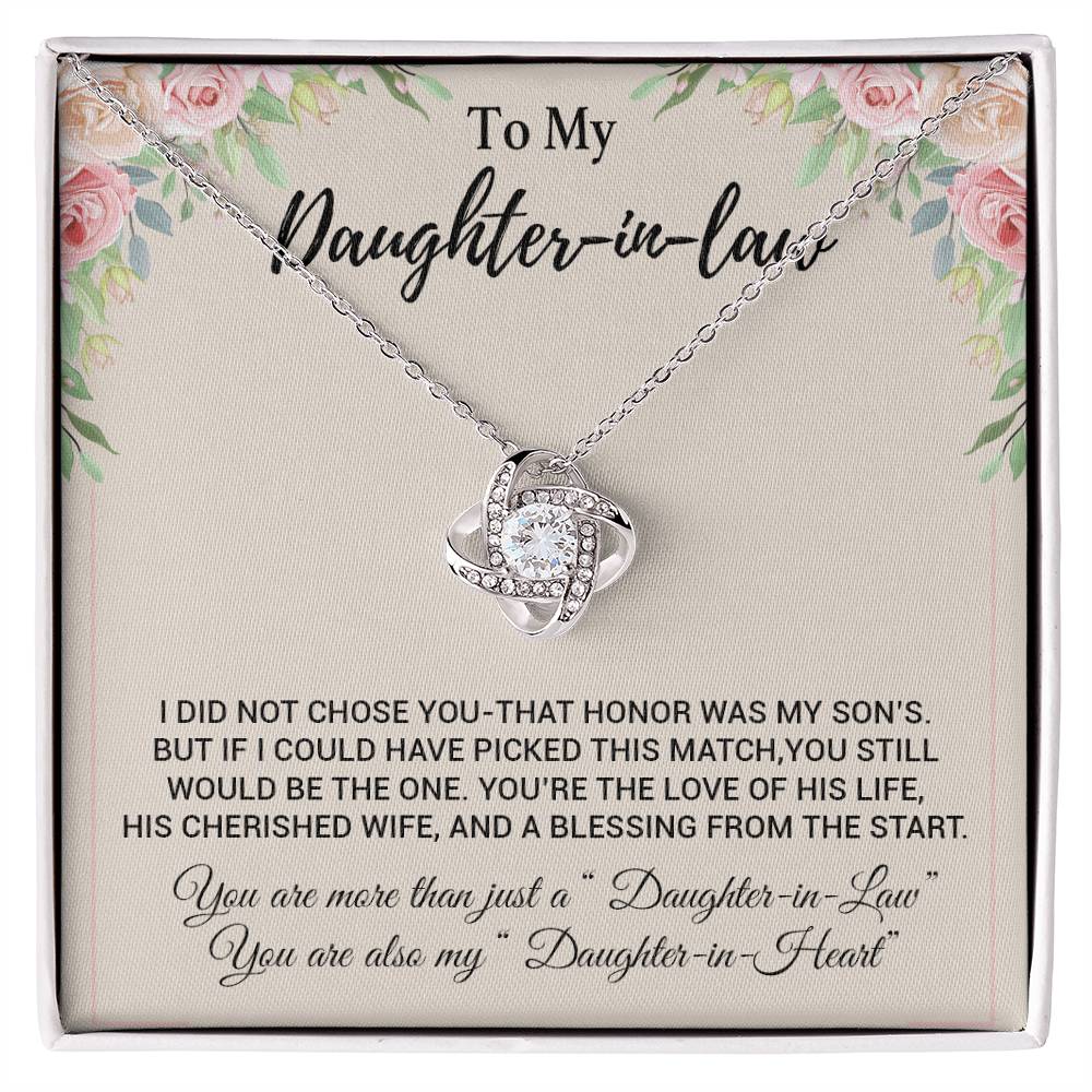 To My Daughter-In-Law Necklace, Gift For Daughter In Law, Daughter In Law Gift