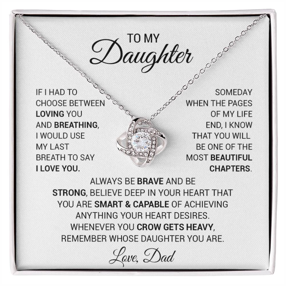 To My Daughter Necklace, Birthday Gifts For Daughter, Father Daughter Necklace