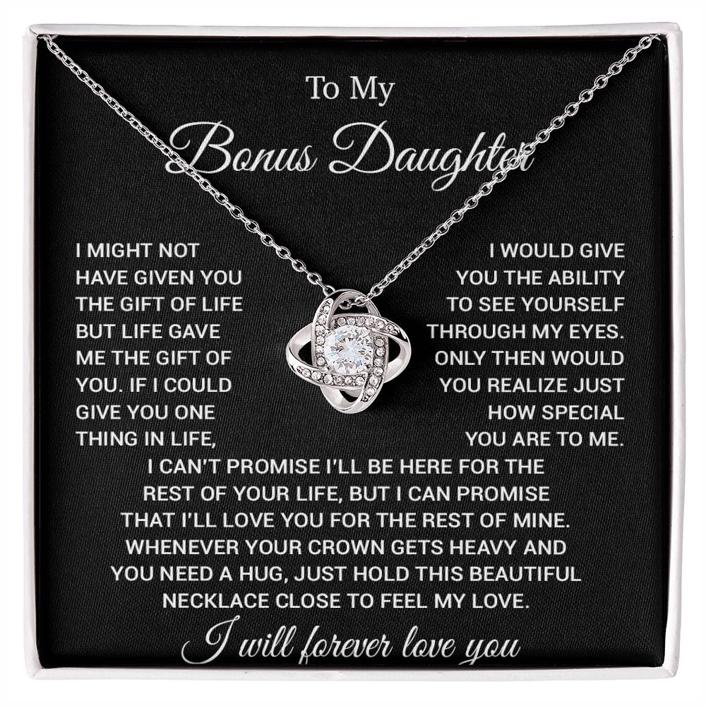 To My Bonus Daughter Necklace, Gift for Bonus Daughter, Step Daughter Birthday