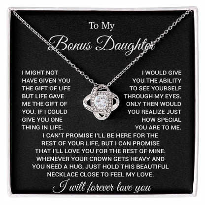 To My Bonus Daughter Necklace, Gift for Bonus Daughter, Step Daughter Birthday
