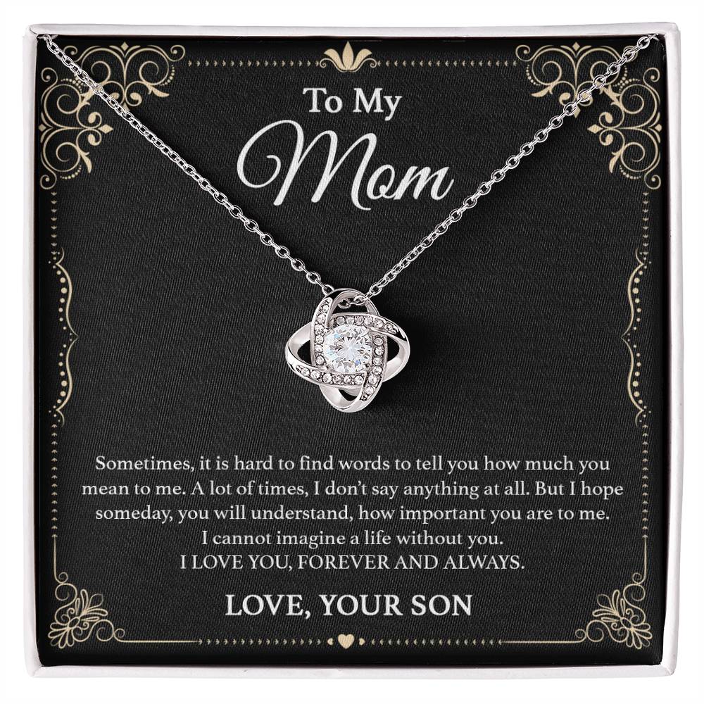 To My Mom Necklace, Gift From Son For Birthday, Mother's Day Gift