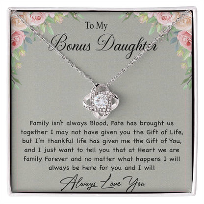 To My Bonus Daughter Necklace, Gift For Daughter, Step Daughter, Christmas Gift