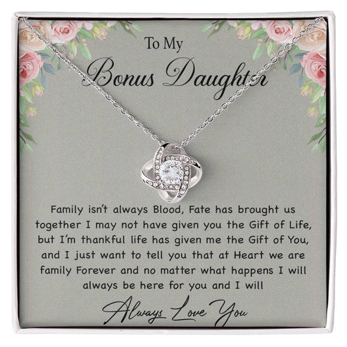 To My Bonus Daughter Necklace, Gift For Daughter, Step Daughter, Christmas Gift
