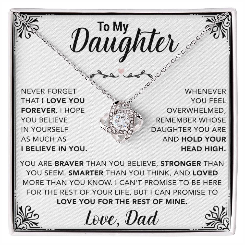 To My Daughter Necklace, Gift for Daughter from Dad, Father Daughter Necklace 30_11