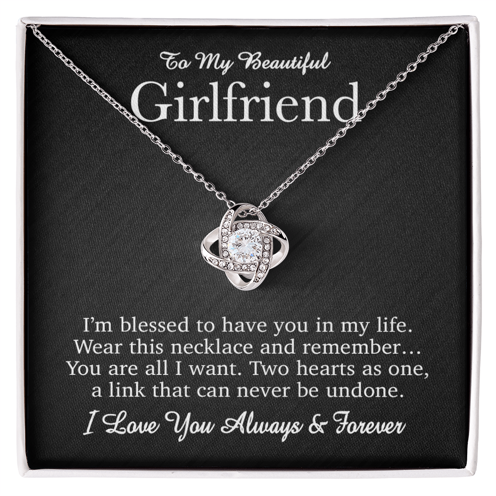 To My Girlfriend Necklace, Valentines Day Gift, Girlfriend Gifts, Girlfriend