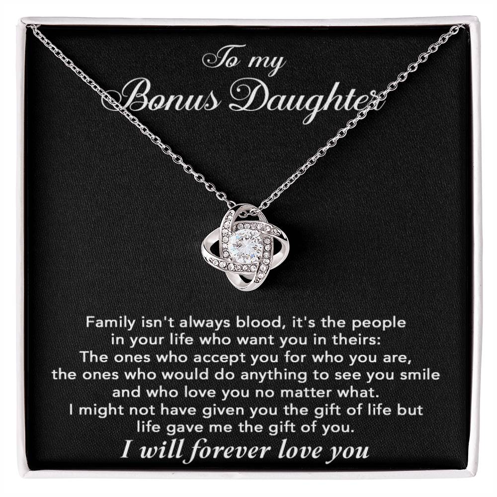 To My Bonus Daughter Necklace, Gift for Bonus Daughter, Step Daughter Birthday