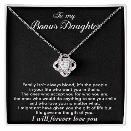 To My Bonus Daughter Necklace, Gift for Bonus Daughter, Step Daughter Birthday