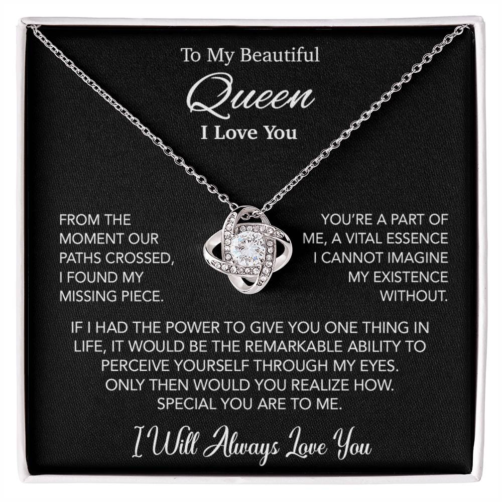 To My Queen Necklace, Anniversary Gift For Wife, Girlfriend Necklace, Birthday Gift For Wife