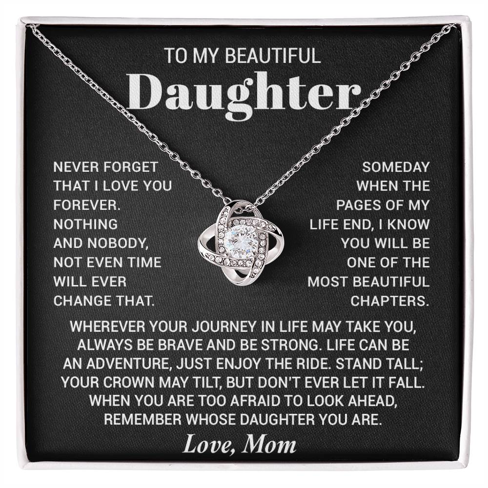 To My Daughter Necklace, Birthday Gift For Daughter From Mom, Xmas Gifts for Her