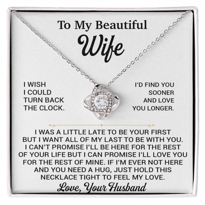 To My Beautiful Wife Necklace, Gift From Husband, Anniversary Gifts For Wife