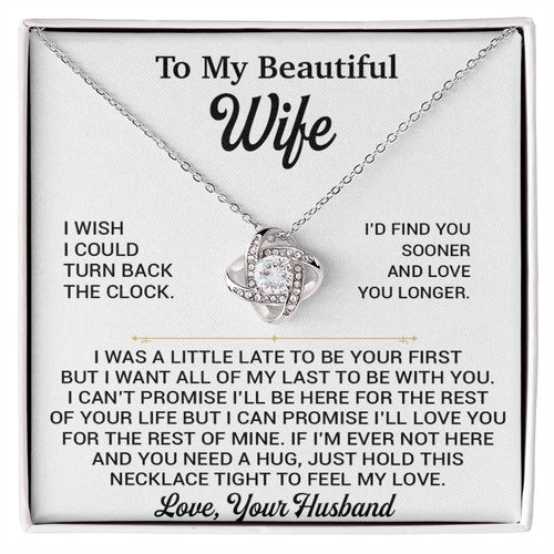 To My Beautiful Wife Necklace, Gift From Husband, Anniversary Gifts For Wife