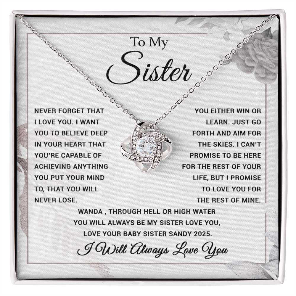To My Sister Necklace, Birthday Gift For Sister from Brother, Brother to Sister 23_1