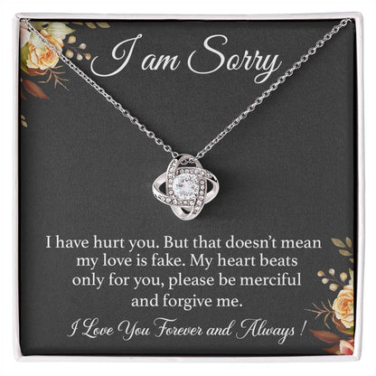 I'm Sorry Necklace Gift for Her, Apology Card for Girlfriend, Forgiveness Gift